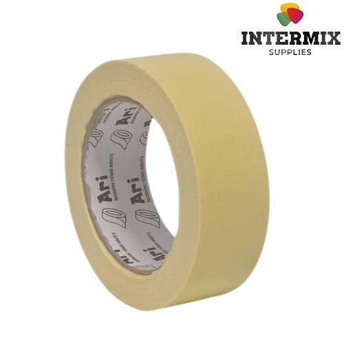 INTERMIX SUPPLIES Masking Tape - Yellow Painter's Sleeve Tape – Wide, Waterproof & Heat-Resistant Tape Rolls for Painting, Edging, Colour Separation, and Crafts – High Adhesion