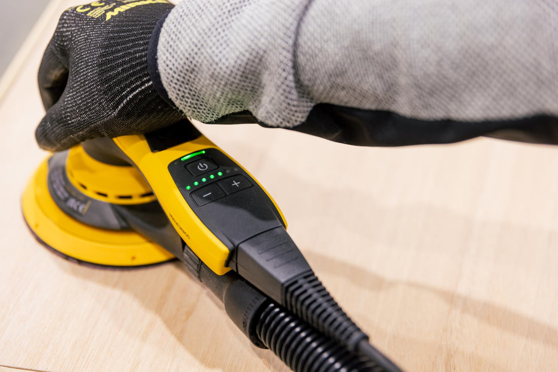 Mirka DEROS II 650 Orbital Sander with Suction for Velcro Sanding Discs Diameter 150 mm / 5 mm Eccentricity/Orbital Sander for Dustless Sanding of Wood, Plaster and Metal / MID6504044