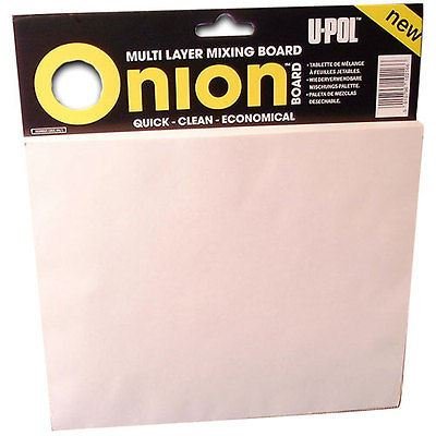 U-POL Body Filler Multi-Layer Onion Mixing Board UPOL ON/1 Multilayered Mixing Palette Bodyfiller/Primer/Paint/Pastes Rip-Off Paper Sheets