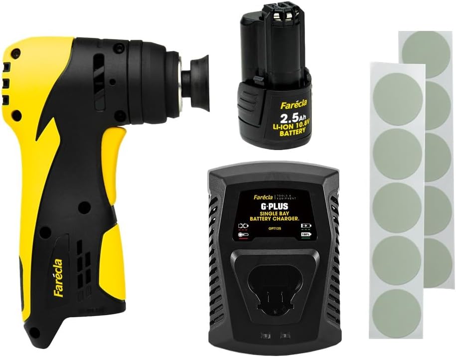 Farécla G Plus Denibber, GPT320 Tool Only, Cordless 10.8V Mini Sander with 3mm Orbit, Dual 31mm Backing Plate and Abrasive Discs for Smart Repair and Dust Nib Removal, 2 Year Warranty