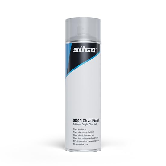 INTERMIX SUPPLIES Silco 9004 1K Glossy Acrylic Clear Coat - Aerosol for Automotive Spot Repair, Anti-Yellowing Protection, High Durability, Suitable for Waterborne Base Coats