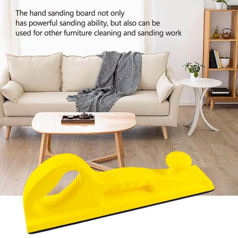 Fast Mover Tools Long Bed Hand Sanding Block, 70 x 400mm, Yellow