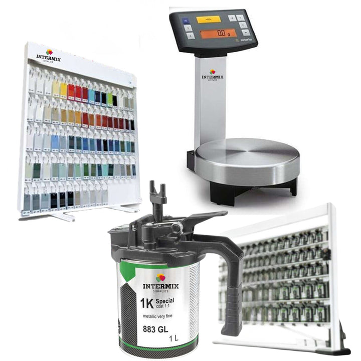 Mixing Scheme - Tinters, Rack, Colourchart, Scale, Lid and Paddles
