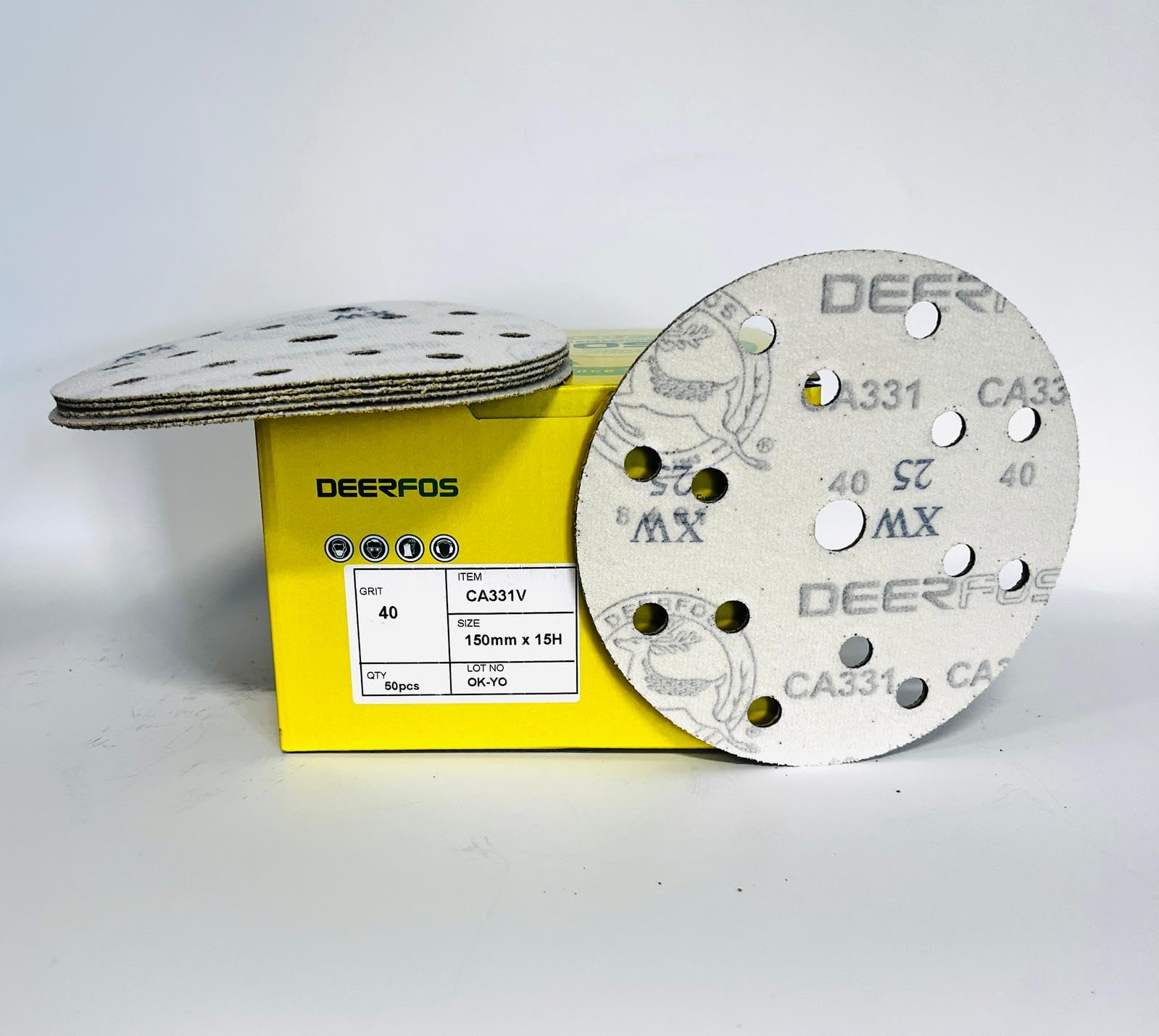 Sanding Discs 150mm Paper Hook & Loop P40- P800 15-Hole Durable & Long-Lasting Pack of 50 Pack of 100 Pads Mixed Pack Ideal for Car Metal Wood Da Random Orbital Sander velcr