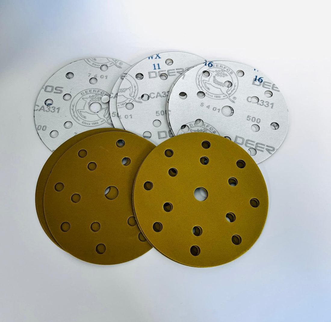 Sanding Discs 150mm Paper Hook & Loop P40- P800 15-Hole Durable & Long-Lasting Pack of 50 Pack of 100 Pads Mixed Pack Ideal for Car Metal Wood Da Random Orbital Sander velcr