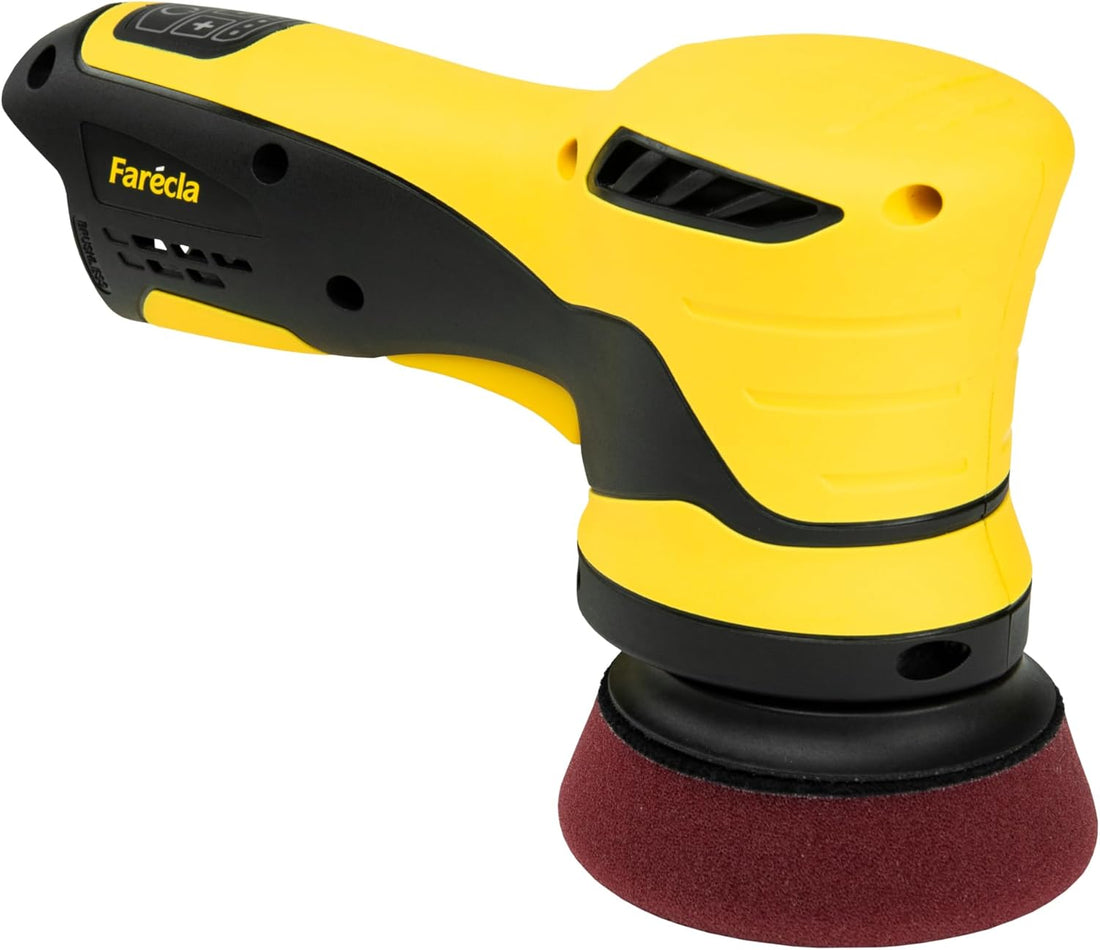 Farécla G Plus Dual Action Mini Polisher, GPT220 Tool Only, Cordless 10.8V DA Machine with 12 mm Throw and 74 mm Backing Plate for Precision Finishing on Small Areas