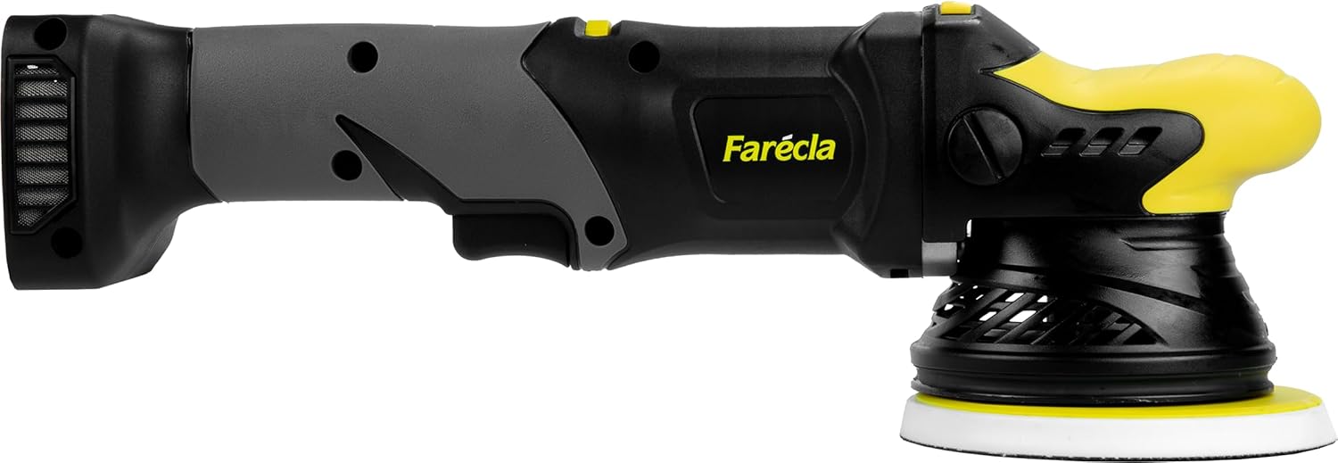 Farécla G Plus Cordless Dual Action Polishing Machine Tool Only (GPT250) - 18V DA Polisher with 15mm Throw, Includes G3 Pro Polishing Pad Set, 2 Year Warranty