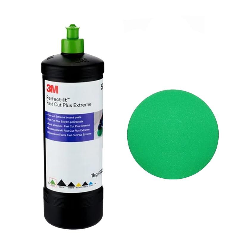 3M 51815 Fast Cut Plus Extreme + 3M 50487 Polishing Compounding Pad (150 mm) - 3M Perfect-it Car Polishing Compounds Set