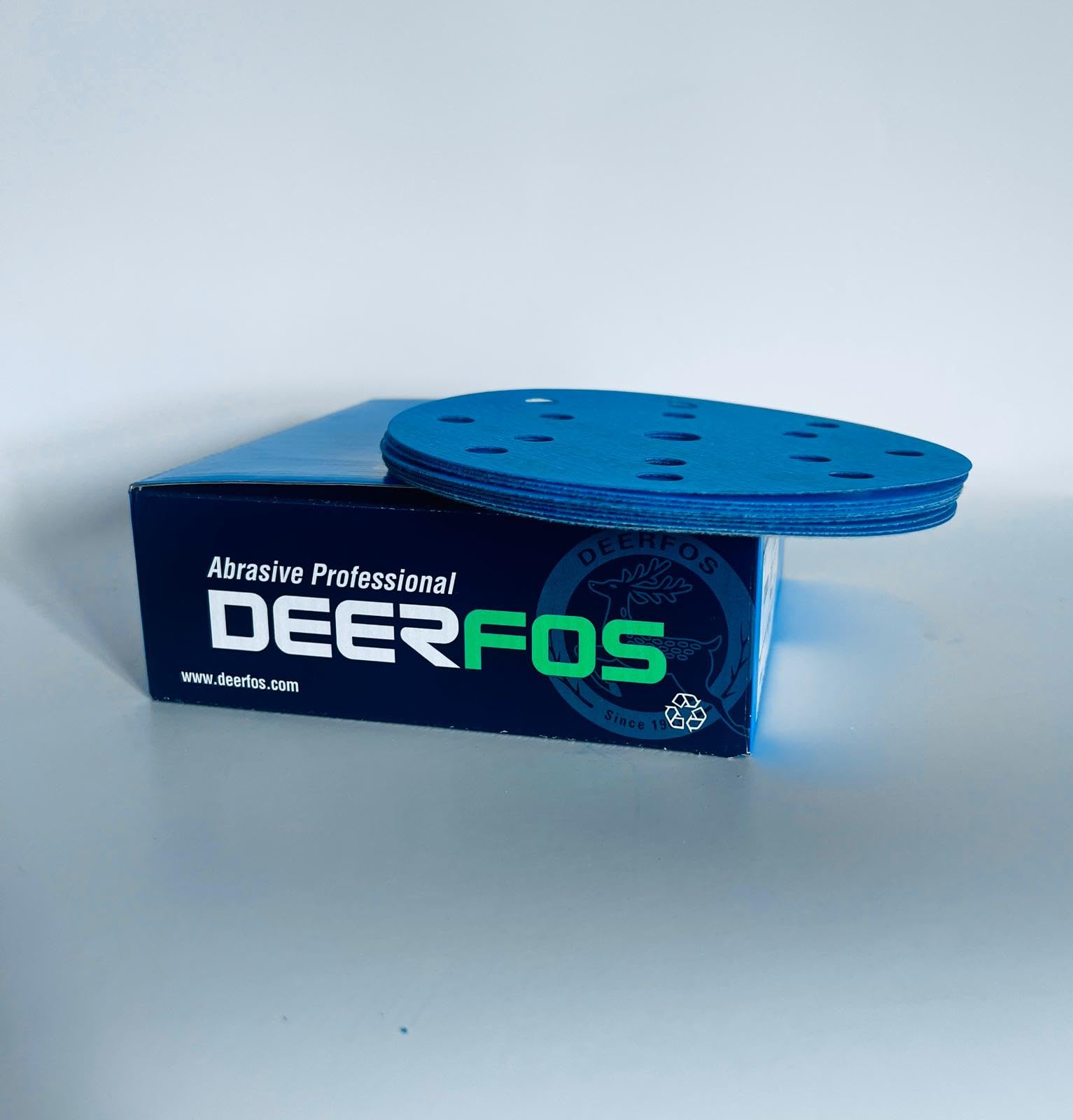 150mm 6 inch Wet and Dry Sanding Discs 15 Hole Pads Film Hook and Loop Sandpaper DEERFOS Pack of 50 P2000