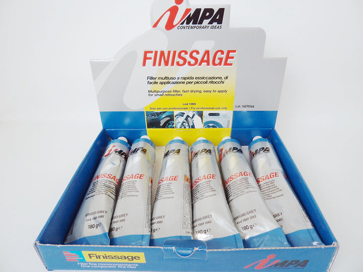 Impa Finissage Stopper Multipurpose filler 6 Tubes 180g each Grey