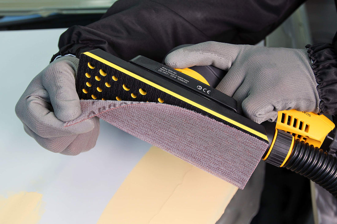 Mirka Abranet net sandpaper strips 70 x 198 mm Grip / 50 pcs/for sanding wood, filler, varnish, plastic