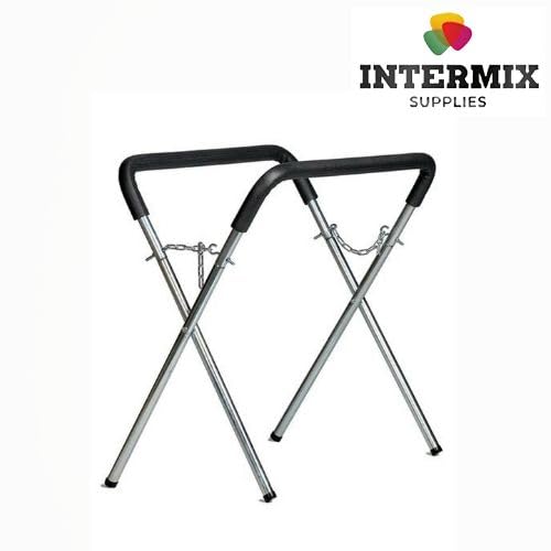INTERMIX SUPPLIES Adjustable Bodyshop Panel Stand – Heavy Duty Foldable Windscreen Stand - Workstation for Vehicle Panels - Holds Up to 227kg