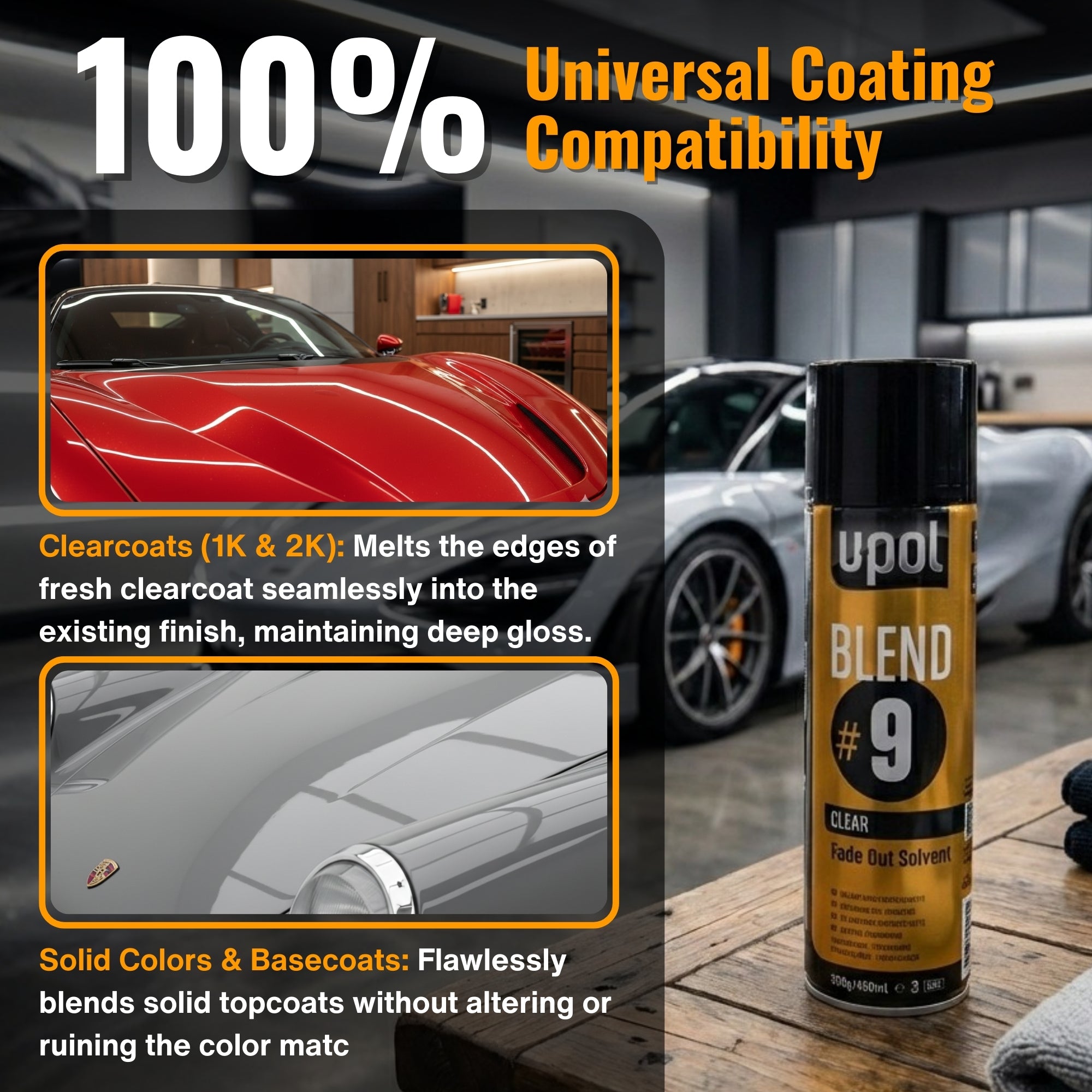 UPOL BLEND #9 FADE OUT SOLVENT SPRAY CAN AEROSOL 500ML
