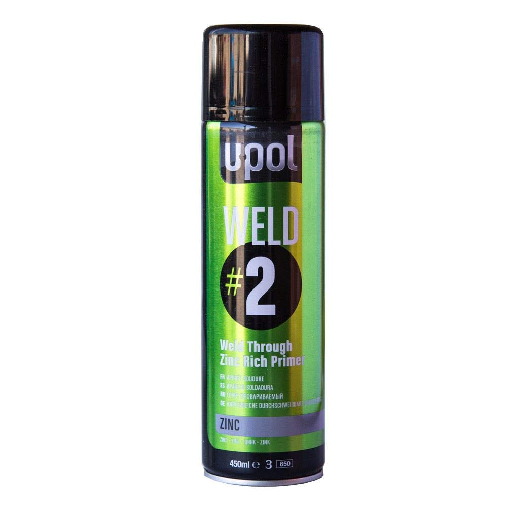 U-POL WELD#2 - Weld-Through Zinc Rich Primer 450ml aerosol Zinc