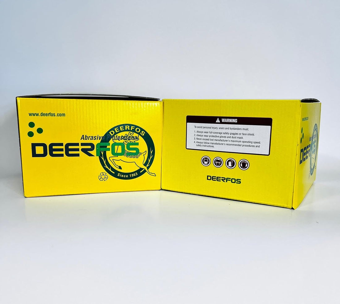 Deerfos Sanding Discs 150mm – Hook & Loop Aluminium Oxide (Multiple Grits)