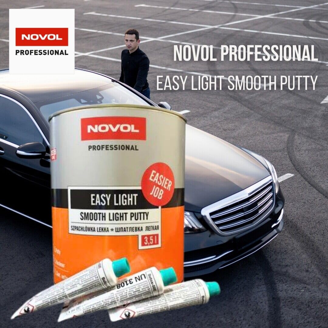 Novol Professional Easy light Smooth Light Putty Body Filler - Autobody Refinish Car Paint Automotive Repair Professionals