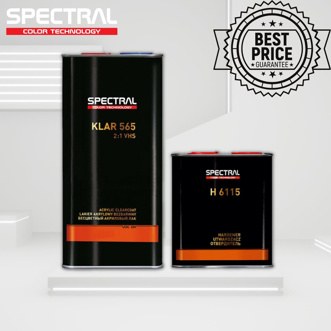 Novol Spectral KLAR 565 Clearcoat Lacquer + H6115 Stand. Hardener 7.5L Kit Autobody Refinish Automotive Car Paint Repair