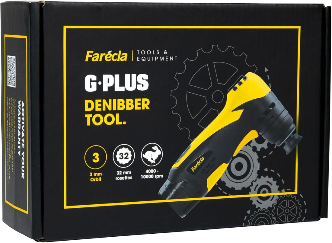 Farécla G Plus Denibber, GPT320 Tool Only, Cordless 10.8V Mini Sander with 3mm Orbit, Dual 31mm Backing Plate and Abrasive Discs for Smart Repair and Dust Nib Removal, 2 Year Warranty