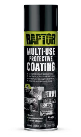 UPOL RAPTOR Black MULTI USE PROTECTING COATING 450ML AEROSOL