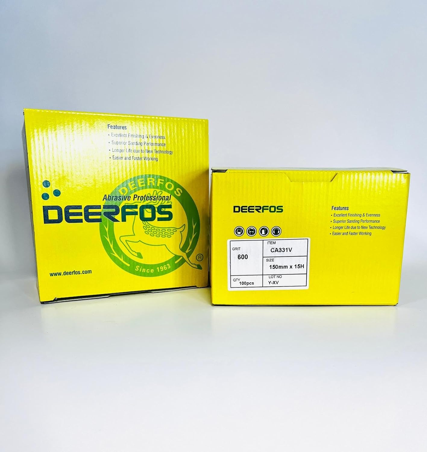 Deerfos Sanding Discs 150mm – Hook & Loop Aluminium Oxide (Multiple Grits)