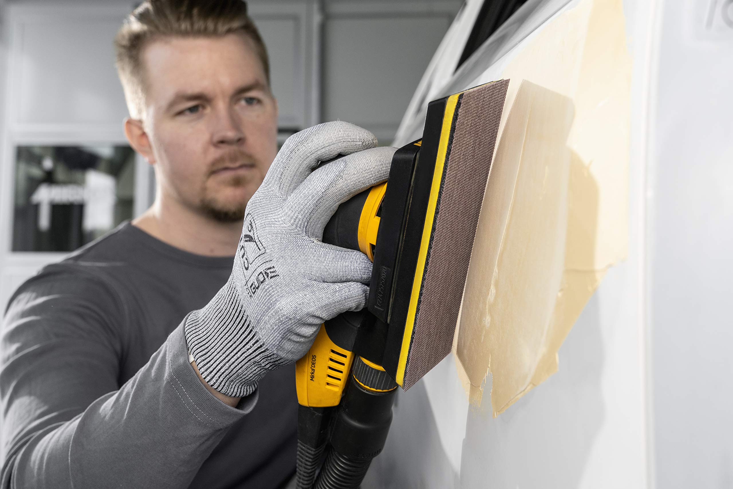 Mirka Abranet net sandpaper strips 70 x 198 mm Grip / 50 pcs/for sanding wood, filler, varnish, plastic