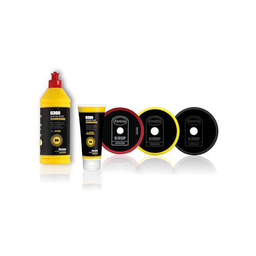 FARECLA G360 Starter Polishing Kit - Super Fast Compound, Fast Finish & 3 Pads - KT3036