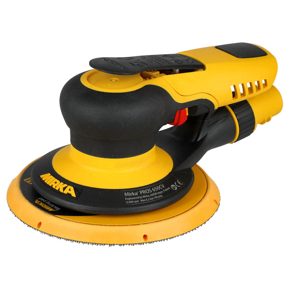 Mirka PROS 650CV Pneumatic Random Orbital DA Sander, 150mm with 5.0mm Orbit, Central Vacuum Model Designed for Strong Dust Removal and Reliable Performance, Packed in Cardboard Box – Mirka Code 8995650111
