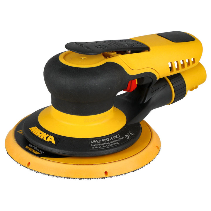 Mirka PROS 650CV Pneumatic Random Orbital DA Sander, 150mm with 5.0mm Orbit, Central Vacuum Model Designed for Strong Dust Removal and Reliable Performance, Packed in Cardboard Box – Mirka Code 8995650111