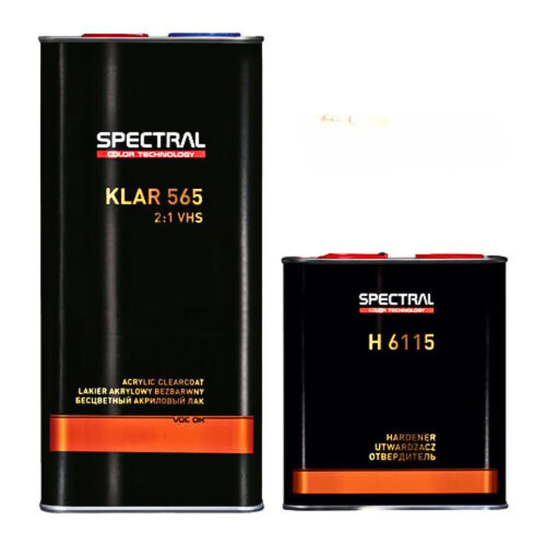 Novol Spectral KLAR 565 Clearcoat Lacquer + H6115 Stand. Hardener 7.5L Kit Autobody Refinish Automotive Car Paint Repair