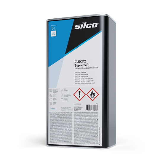 Silco 9120 Superior High-Gloss Acrylic UHS Clear Coat & 9123 Fast Hardener Combo â€“ Wet Look Finish, Brilliant Deep Gloss, Fast Drying, VOC Compliant - 5L Clear Coat + 2.5L Fast Hardener