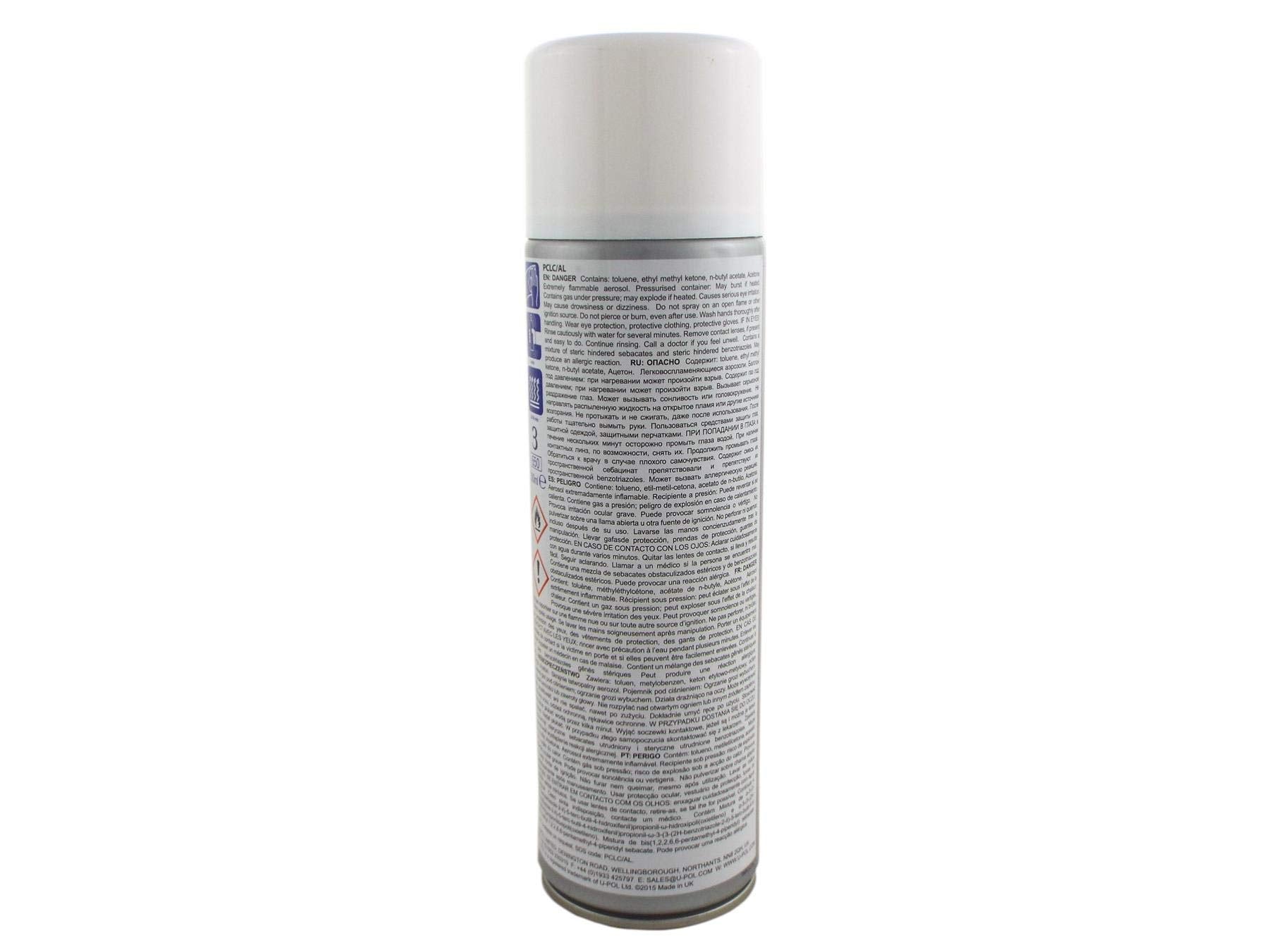 UPOL U-Pol 12 x Power Can CLEAR LACQUER Paint 500ml Aerosol Powercan Clearcoat Clear Lacquer 12 x 500ml Aerosol Cans