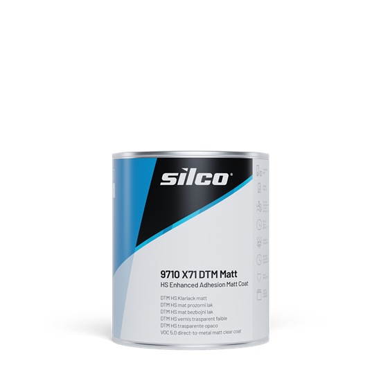 Silco 9710 X71 DTM 2k clear Coat lacquer Bare Metal  Matt 1L