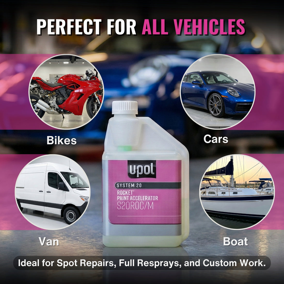 U-POL ROCKET System 20 Rocket Paint Accelerator 500ml Bottle UPOL S20ROC/M