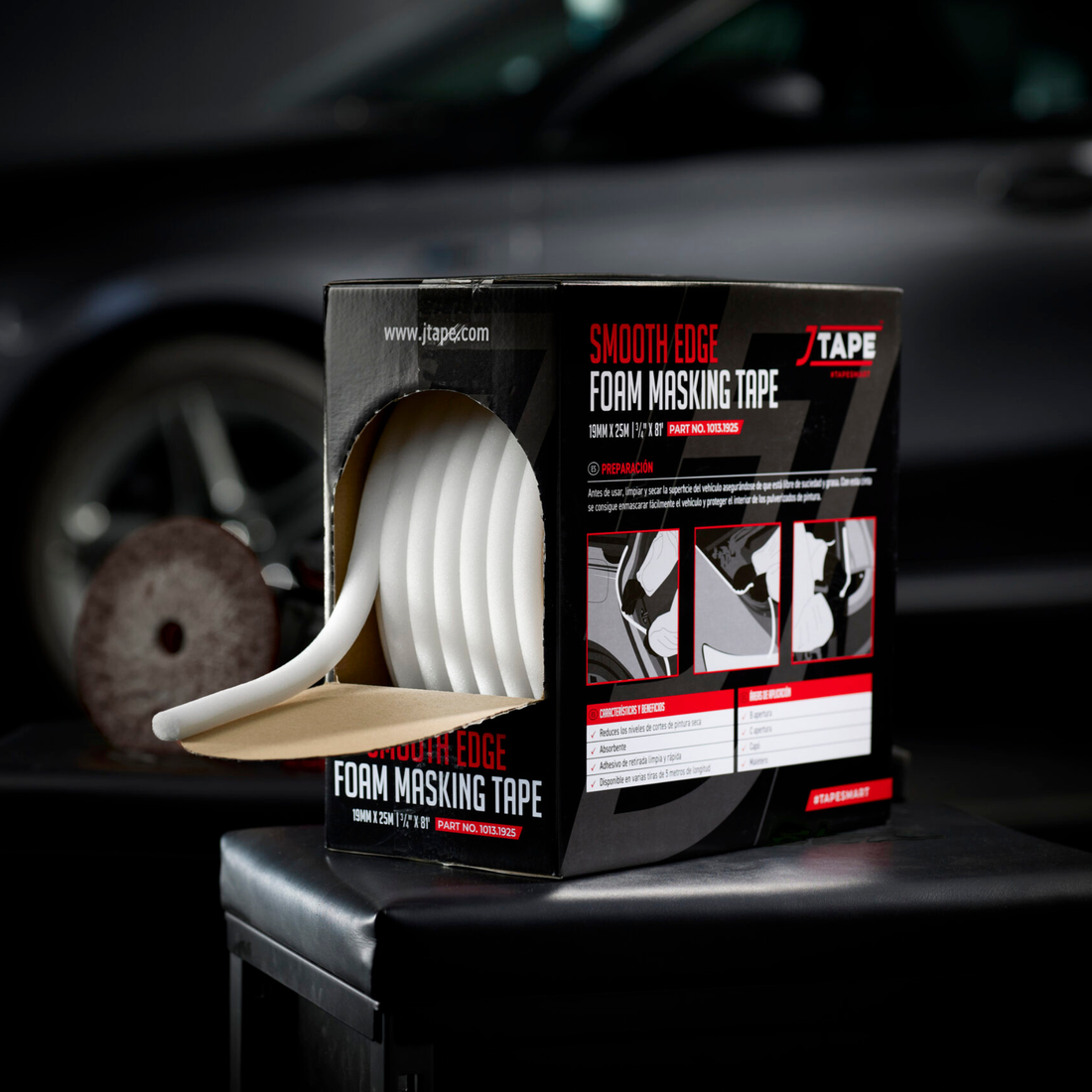 JTAPE Foam Masking Tape 1013.1350.2, 13mm x 50m, Heat Resistant & Easy Removal