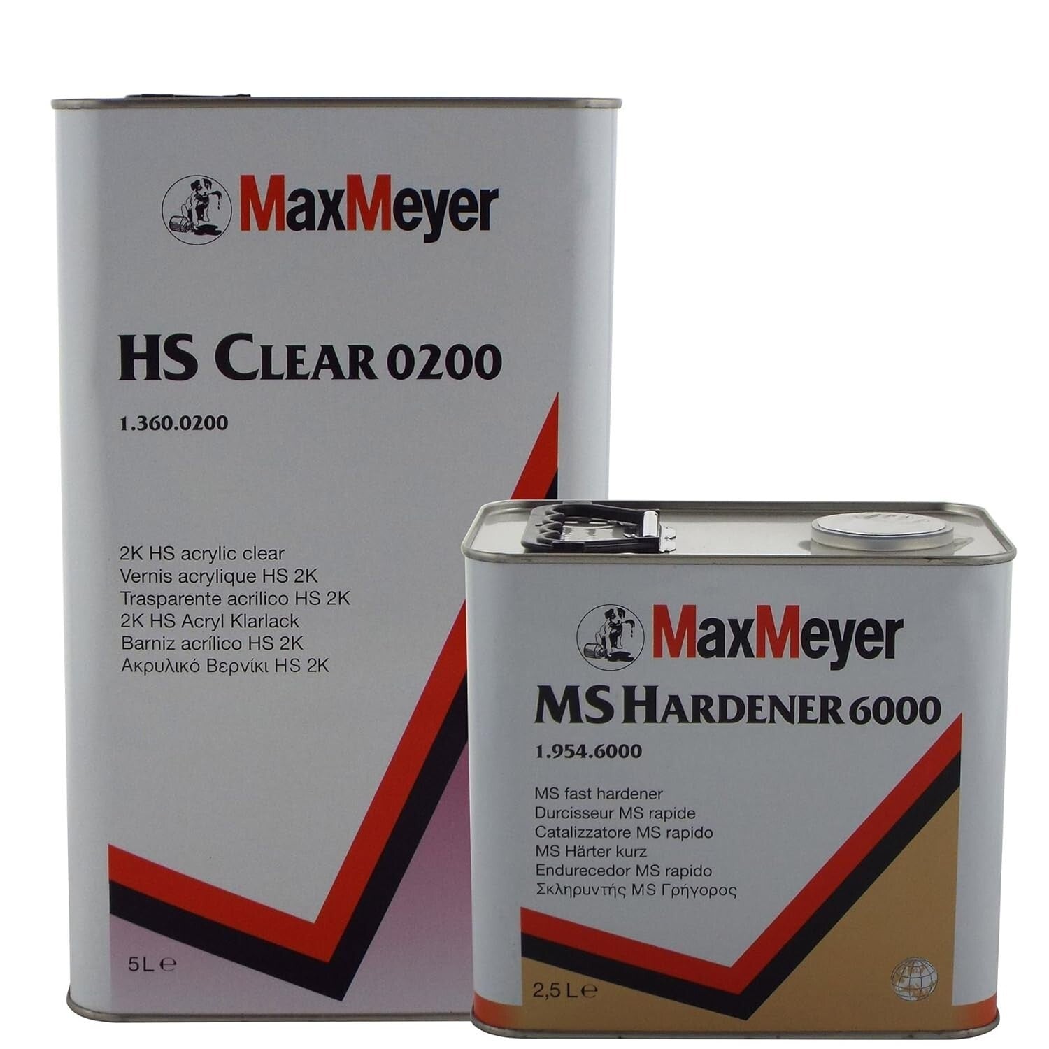MaxMeyer 0200 2K HS Clear Coat Car Lacquer - 7.5L With 6000 Hardener/Activator - 2.5L, 2:1 Mix Ratio Lacquer 7.5 Litre Kit