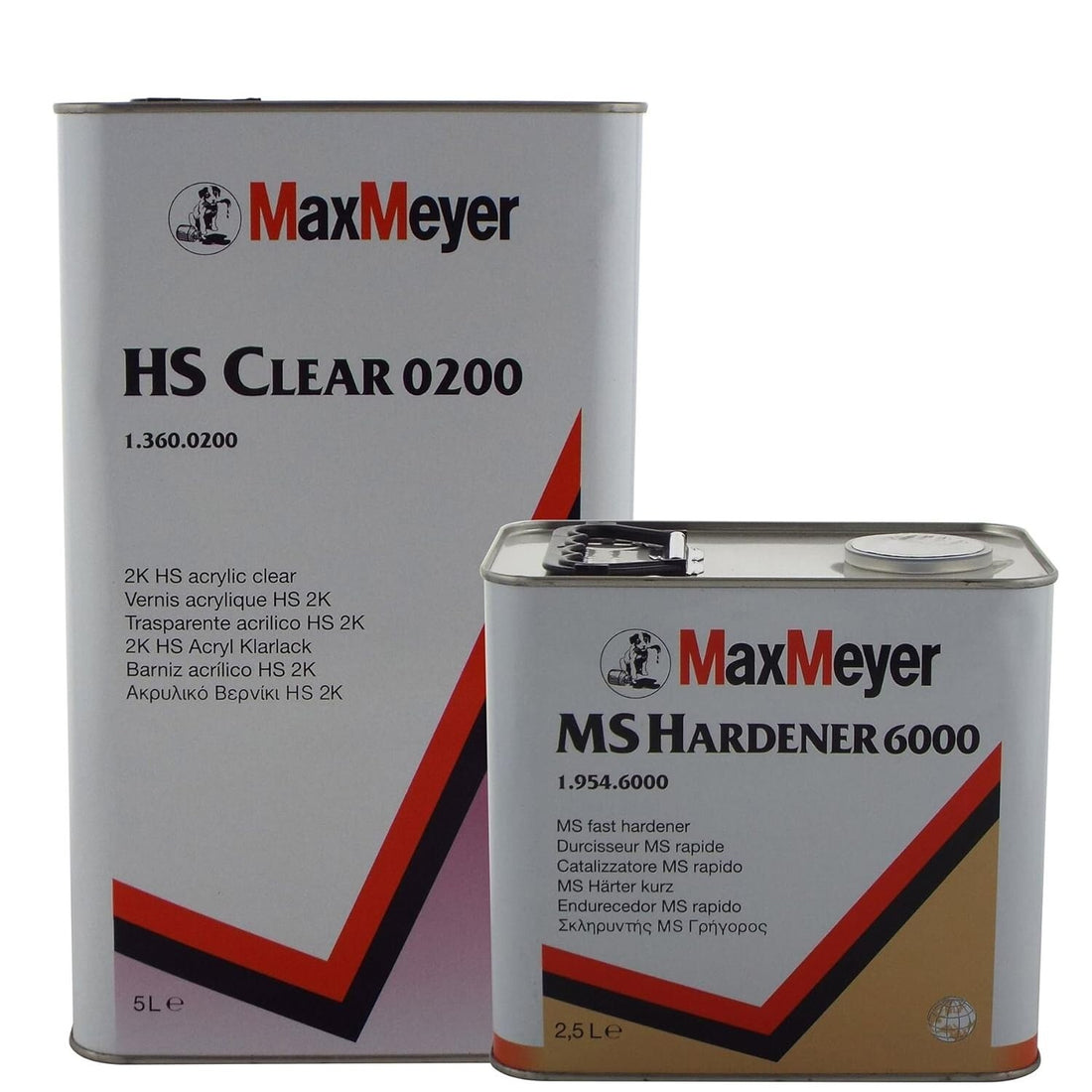 MaxMeyer 0200 2K HS Clear Coat Car Lacquer - 7.5L With 6000 Hardener/Activator - 2.5L, 2:1 Mix Ratio Lacquer 7.5 Litre Kit
