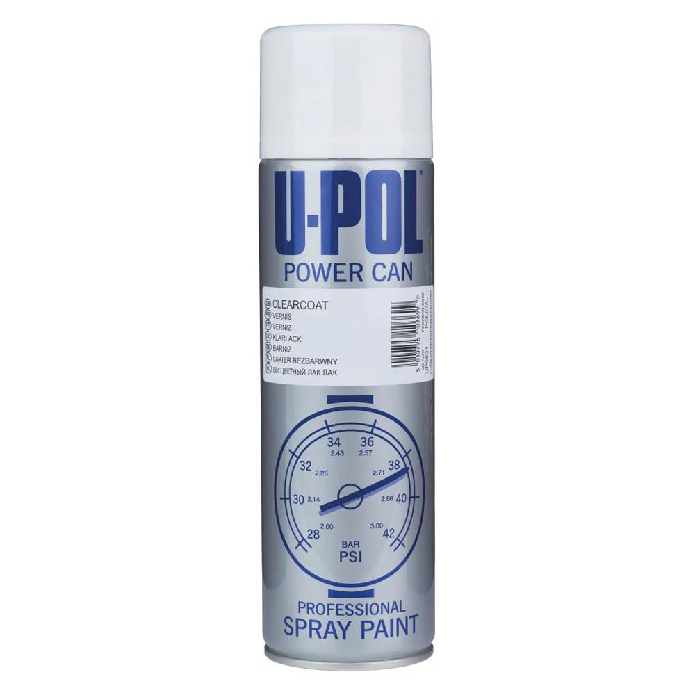 U-POL POWER CAN WHITE GLOSS SPRAY CANS - 500ML, FAST DRYING AEROSOL