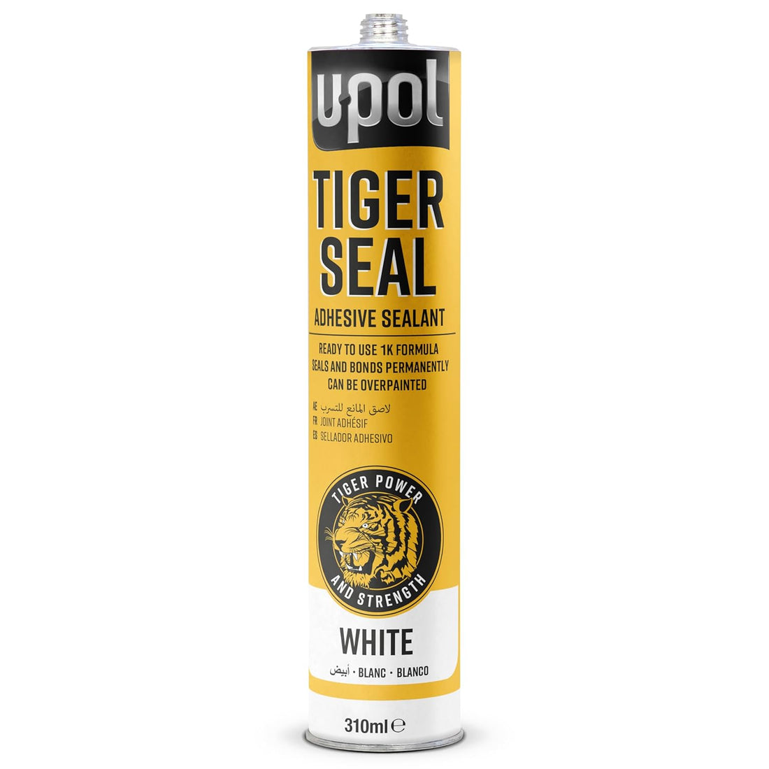 U-POL 0728 White TIGER SEAL Adhesive/Sealant – 310ml Cartridge