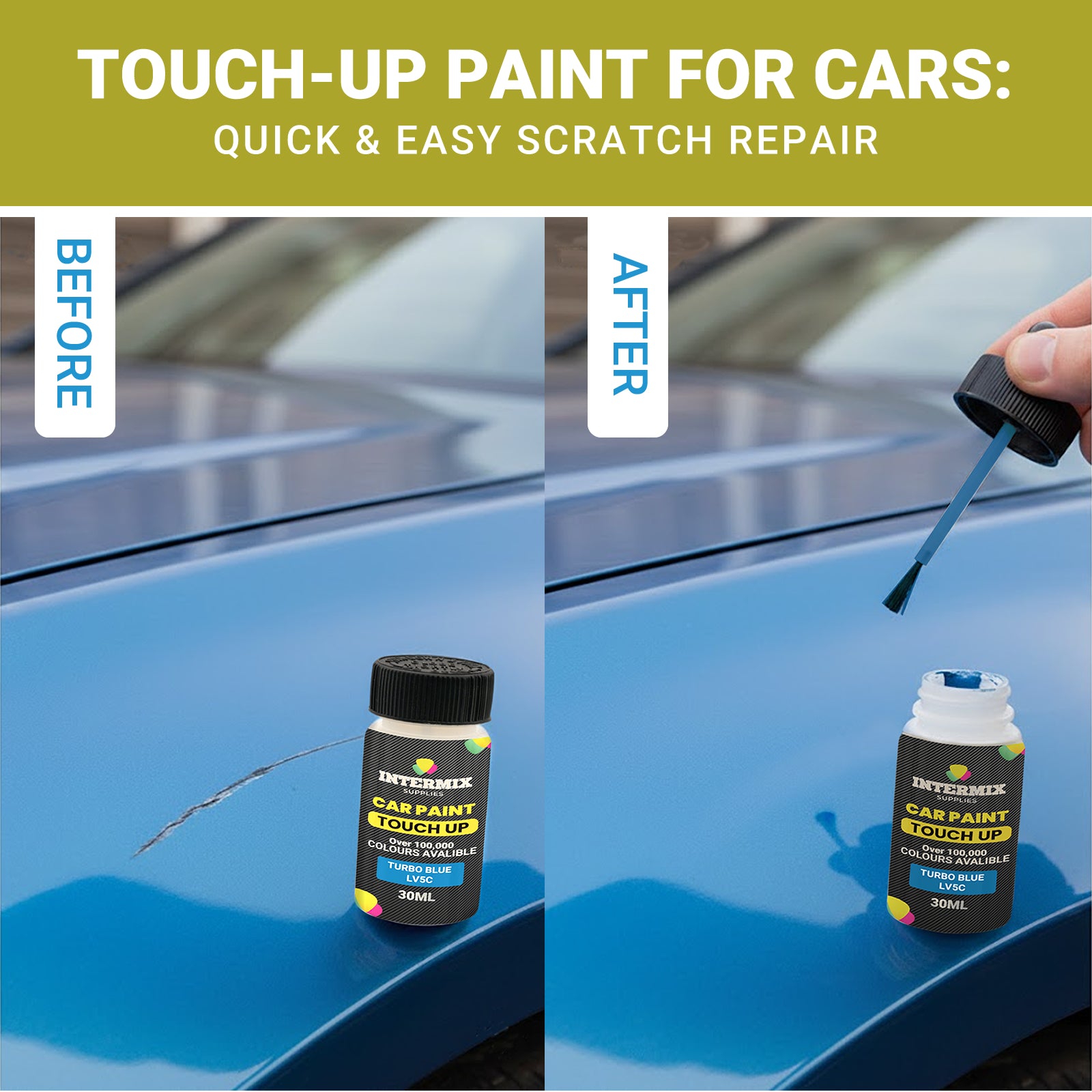 Touch Up Paint Bottle with Brush