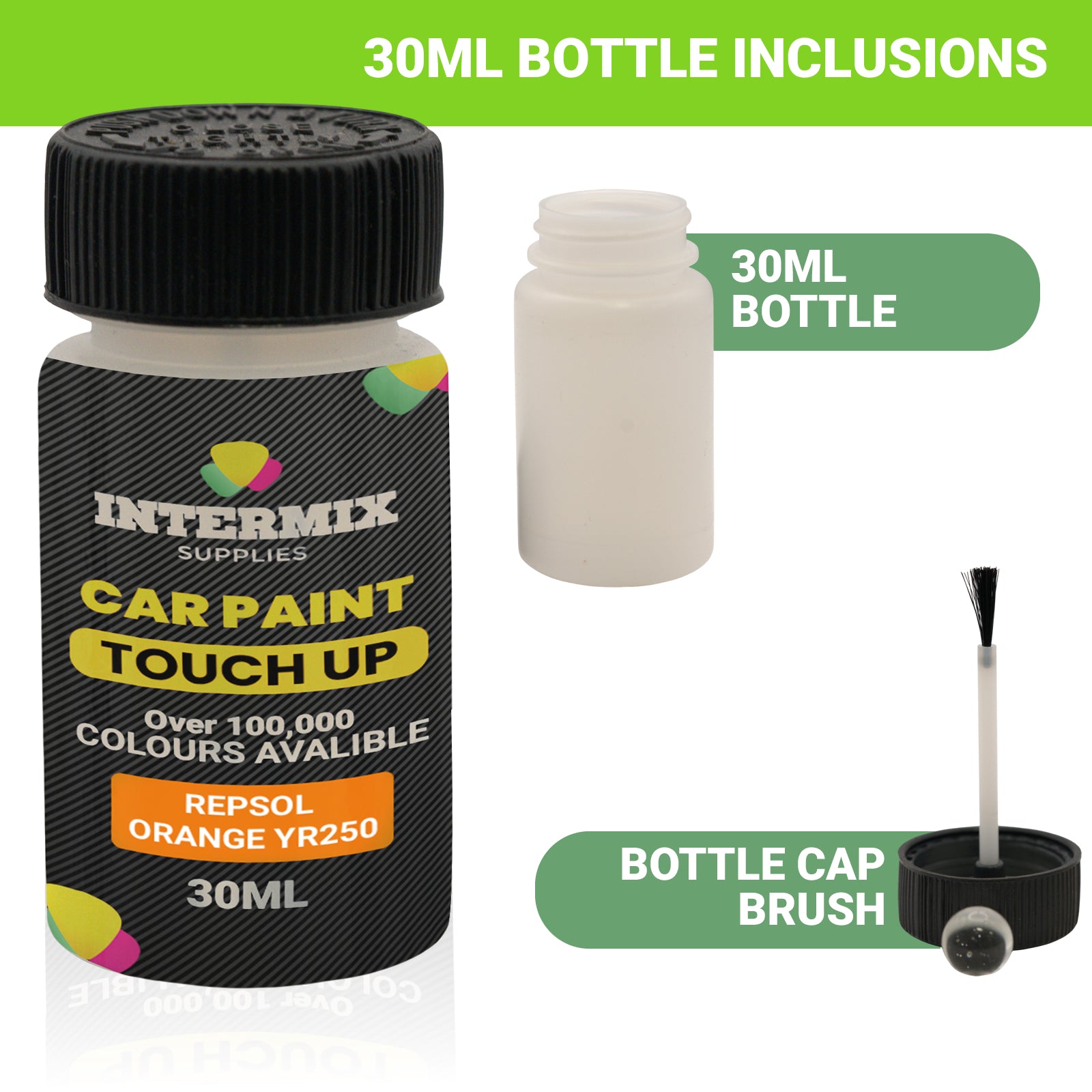 Touch Up Paint Bottle with Brush