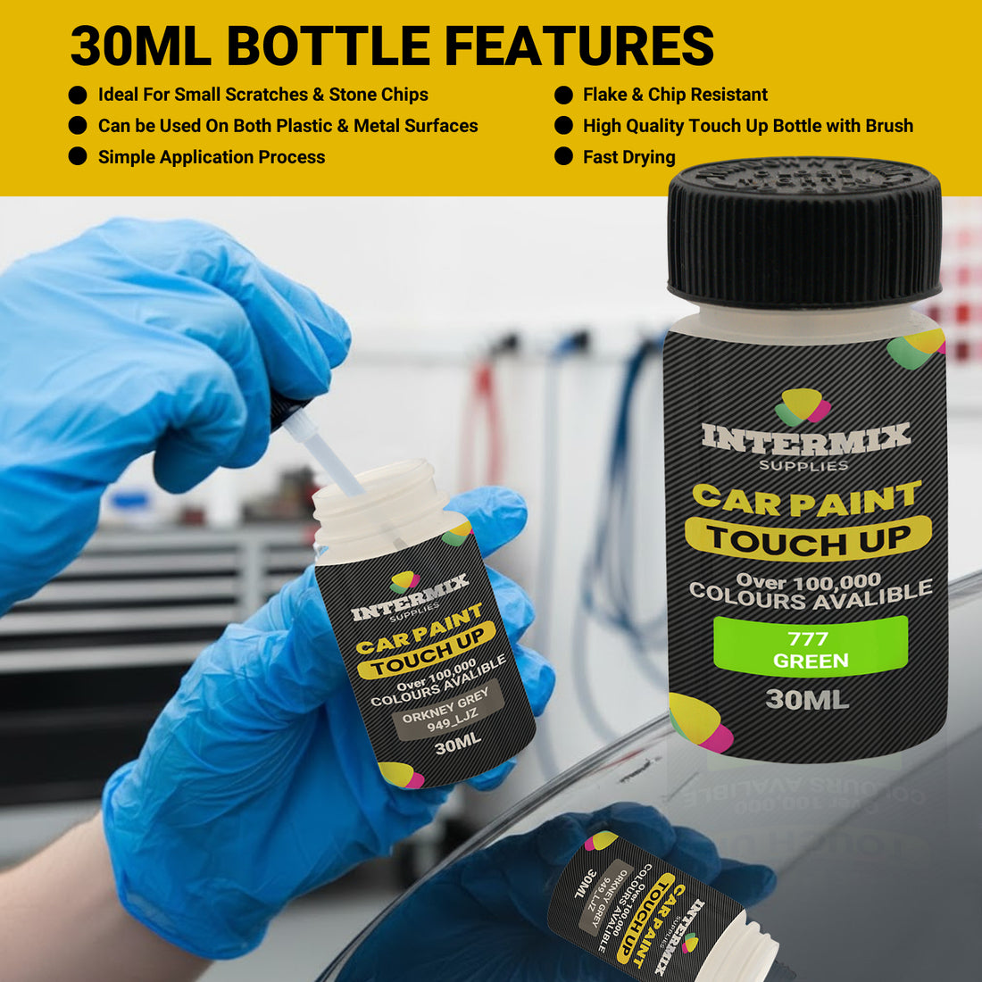 Car Paint Touch Up Bottle, Car Paint Bottle for Scratch Repairs 30ml