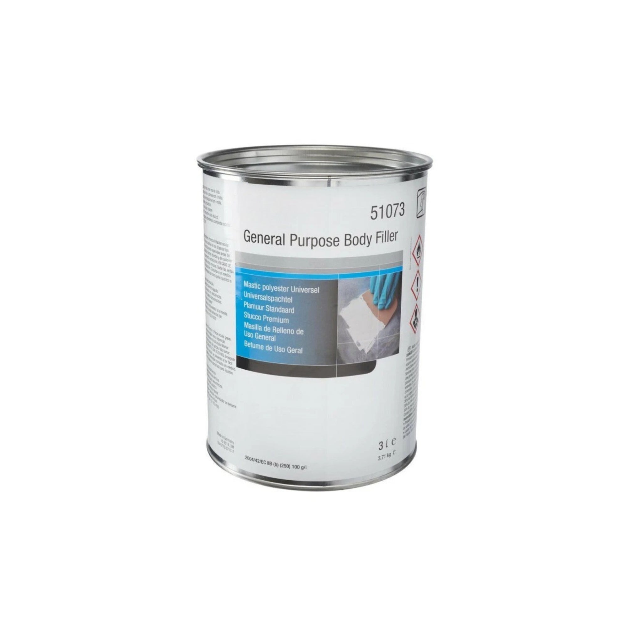 INTERMIX SUPPLIES 51073 Premium Car Body Filler 3L with Hardener – General Purpose Automotive Dent Repair Putty – Smooth Sanding, Fast Cure & Professional Finish for Bodywork Restoration