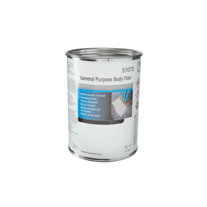INTERMIX SUPPLIES 51073 Premium Car Body Filler 3L with Hardener – General Purpose Automotive Dent Repair Putty – Smooth Sanding, Fast Cure & Professional Finish for Bodywork Restoration