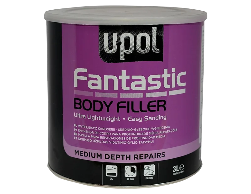 U-Pol FANT/3 Fantastic Ultra Lightweight Body  Medium deep Repairs Filler Car Paint Polyester 3l