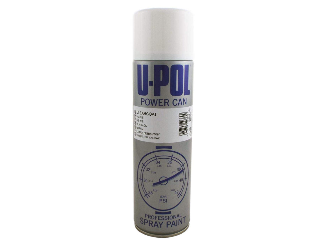 UPOL U-Pol 12 x Power Can CLEAR LACQUER Paint 500ml Aerosol Powercan Clearcoat Clear Lacquer 12 x 500ml Aerosol Cans