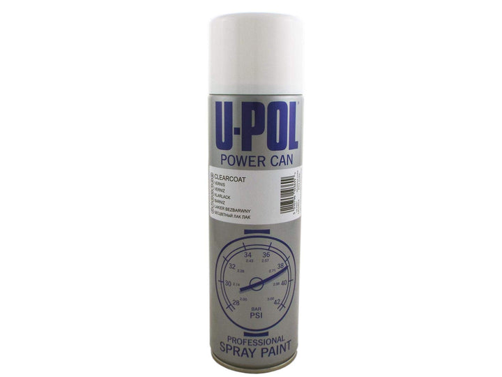 UPOL U-Pol 12 x Power Can CLEAR LACQUER Paint 500ml Aerosol Powercan Clearcoat Clear Lacquer 12 x 500ml Aerosol Cans