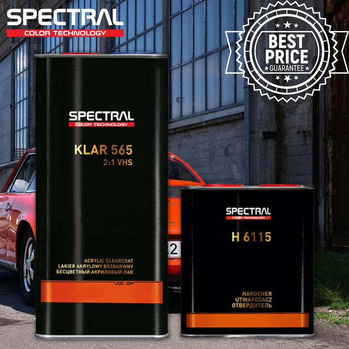 Novol Spectral KLAR 565 Clearcoat Lacquer + H6115 Stand. Hardener 7.5L Kit Autobody Refinish Automotive Car Paint Repair