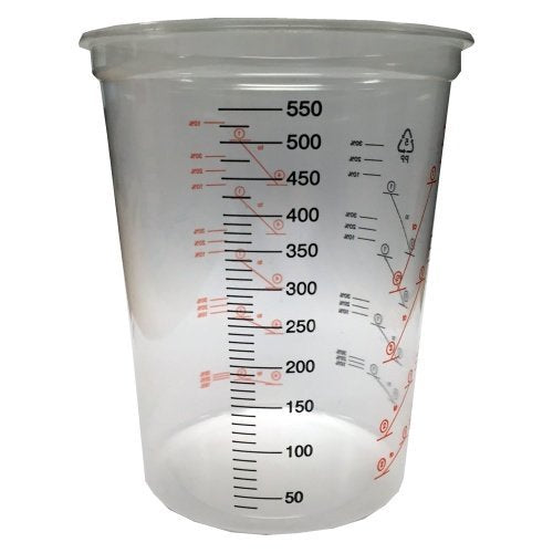 600ml Clear Plastic Mixing Cup  100pcs No Lid…