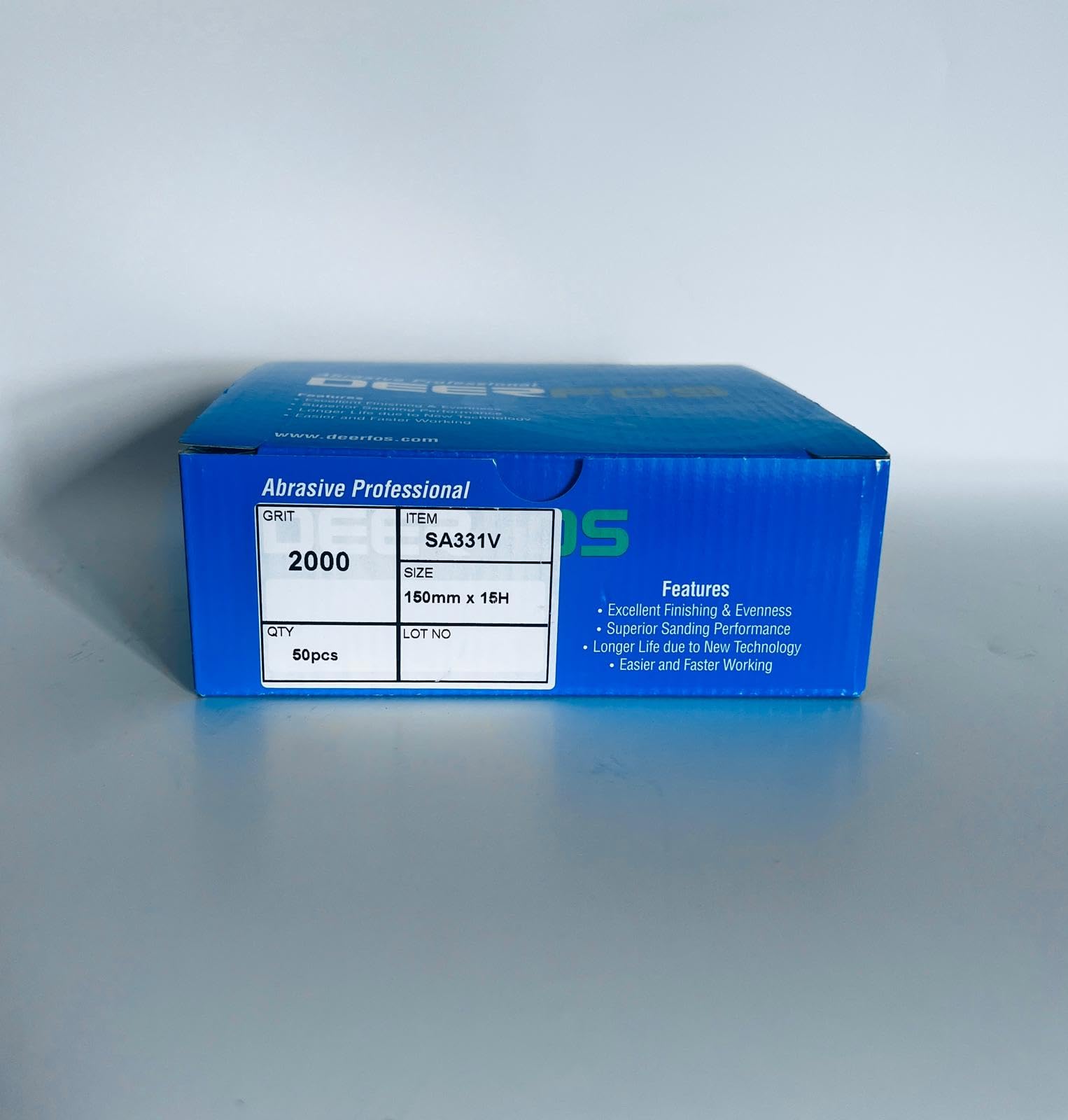 150mm 6 inch Wet and Dry Sanding Discs 15 Hole Pads Film Hook and Loop Sandpaper DEERFOS Pack of 50 P2000