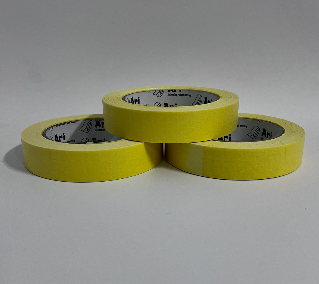 Masking Tape 1" / 24mm x 50yds box of 36 rolls for Automotive Painting, Decorating, Walls, Crafts High-Performance No Residue 80°C Heat Resistance Precise Edges & Clean